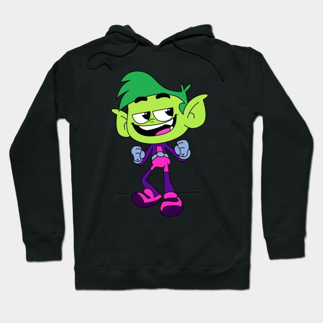 Cute Beast Boy Hoodie by JamesCMarshall